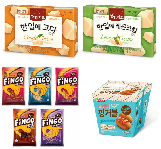 NSP통신-한입에 즐길 수 있는 미니 사이즈 안주 제품(상하치즈 한입에 치즈, 사조대림 핑고, 롯데푸드 비엔나 핑거볼)