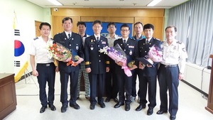 [NSP PHOTO]무주경찰  김태철 정재일 경위 신성민 경사 3명 승진임용