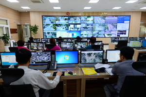 [NSP PHOTO]순천시 CCTV 통합관제센터, 시의 안전율 높여