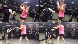 [NSP PHOTO]로드FC 김보성 최홍만 상대 첫 공개스파링 영상 화제