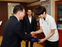 [NSP PHOTO]전남교육청, 세계대회 금메달 딴 학생선수에 장학금 수여