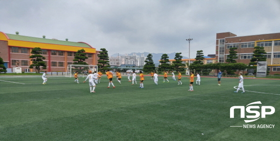 NSP통신-장흥에서 전지훈련 중인 유소년 축구팀. (장흥군)