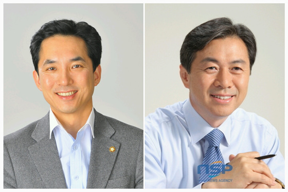 NSP통신-박민식 새누리당 부산시당 위원장과 김영춘 새정치민주연합 부산시당 위원장.