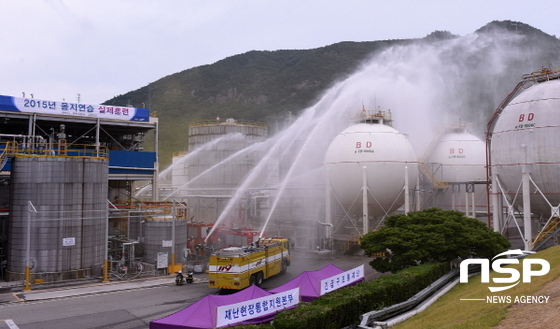 NSP통신-여수국가산단 내 삼성SDI에서 실시한 을지연습 (여수시)