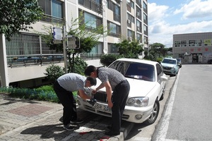 [NSP PHOTO]나주시,  자동차세 과태료 체납차량 꼼짝마