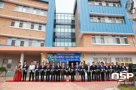NSP통신-16일 열린 벌교상고 거점고 완공식. (벌교상고)