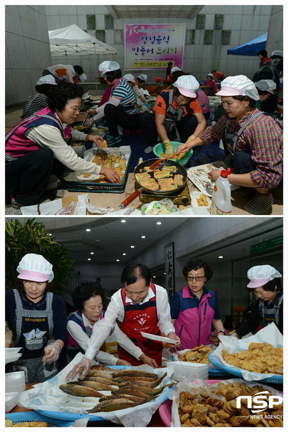 NSP통신-부산 연제구 여성자원봉사회 회원들이 어려운 이웃에 전달할 명절음식을 만들고 있다. (연제구 제공)