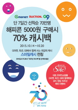 NSP통신-SPC그룹이 창립 70주년을 맞아 70만명에게 70%의 혜택을 제공하는 코리아그랜드세일 행사를 진행한다. (SPC 제공)