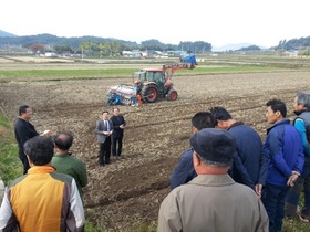 [NSP PHOTO]장흥군, 우리밀 세조파 파종기 시연회 개최