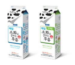 NSP통신-(왼쪽부터)매일유업 매일 소화가 잘되는 우유, 매일 소화가 잘되는 우유 저지방 (매일유업 제공)