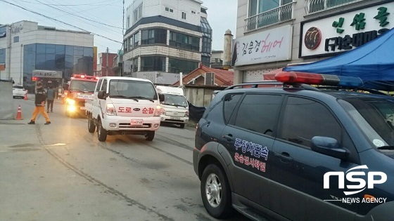 NSP통신-금산소방서는 유관기관과 합동으로 불법노점 및 노상척치물 단속을 실시했다 (금산소방서)