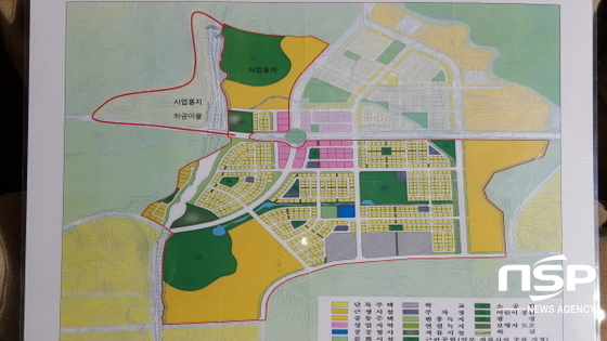 NSP통신-전남개발공사에서 개발을 계획하고있는 여수죽림지구 지구단위계획도 (서순곤 기자)