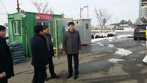 [NSP PHOTO]강태호 전북농협 본부장, 구제역 방역초소 격려 방문