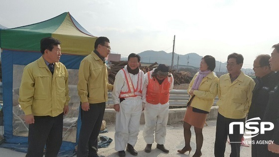[NSP PHOTO]완주군의회, 구제역차단 방역초소 위문