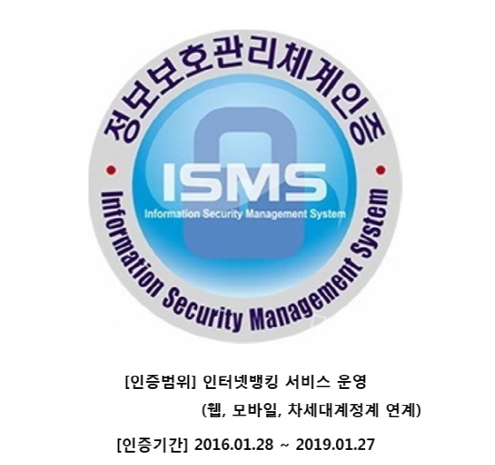 NSP통신-ISMS 인증마크.(제공=경남은행)