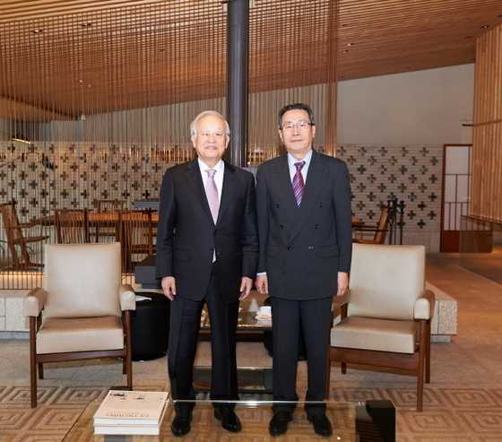 [NSP PHOTO]손경식 CJ그룹 회장, 우다웨이 한반도사무특별대표와 의견교환