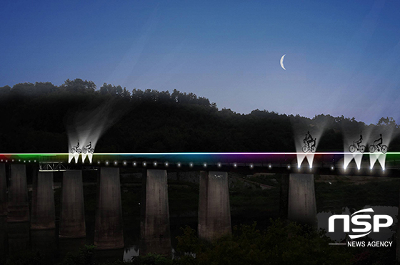 NSP통신-향가목교 야간 LED 경관조명 설치 조감도