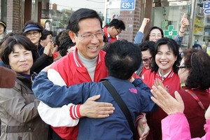 [NSP PHOTO][20대 총선]영등포갑 박선규, 도림동 신풍시장 집중 유세