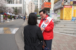 [NSP PHOTO][20대 총선]고양시을 김태원, 햇빛마을 알뜰장터 유세