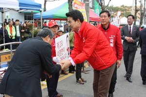 [NSP PHOTO][20대 총선]김태호 새누리당 최고위원, 광양서 이승안후보 지원 유세