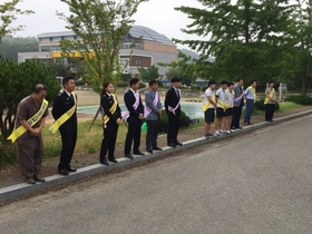 [NSP PHOTO]영암경찰서, 학교폭력예방 위한  합동 등교길 캠페인 펼쳐