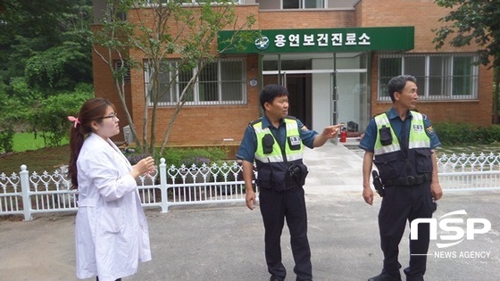 NSP통신-담양경찰이 담양군 관내 보건진료소에 대한 현장 순회점검을 실시하고 있다. (담양경찰서)