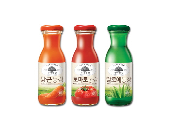 NSP통신-가야농장 리뉴얼 BI 적용 제품. (웅진식품 제공)