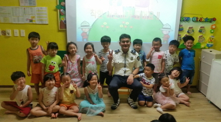 [NSP PHOTO]익산경찰서, 금마어린이집 방문 교통안전교육