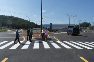 [NSP PHOTO]영암경찰, 학산-미암간 도로 및 시설물 관계기간 합동점검