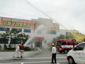 [NSP PHOTO]전남지방우정청 광주우편집중국, 화재진압훈련 실시