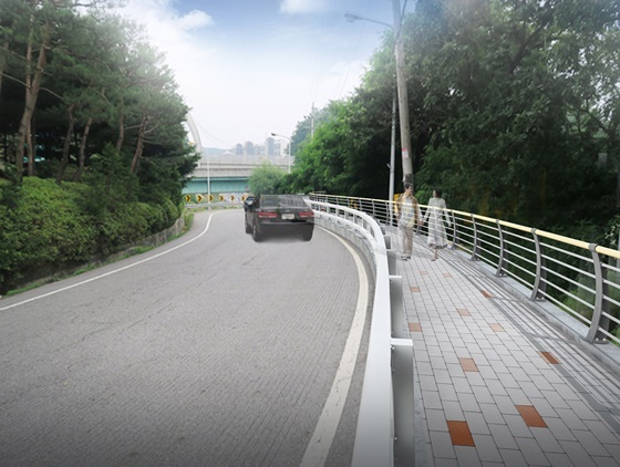 [NSP PHOTO]성남시- 광주 잇는 태재고개 차도에 보행로 내년 1월말  신설