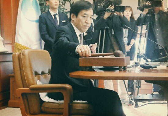 NSP통신-금융통화위원회 본회의 참석한 이주열 한국은행 총재 (오금석 기자)