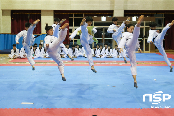 [NSP PHOTO]수원시 태권도 시범단, 러시아에 한국 알린다