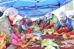 [NSP PHOTO]영덕군 새마을부녀회, 정 넘치는 사랑의 김장담그기