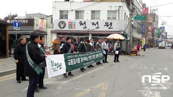 NSP통신-담양군 창평면 주민자치위원회 등이 지난 5일 전개한 선진 교통문화 정착을 위한 캠페인. (담양군)