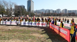 [NSP PHOTO]광명~서울민자고속도로통과 지역민,국토부 규탄 항의집회 열어