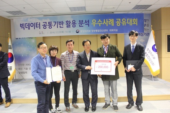 NSP통신-빅데이터 장려상 수상 모습. (안양시)