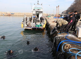 [NSP PHOTO]포스코 포항제철소 클린오션봉사단 정유년 첫 수중정화 활동 펼쳐