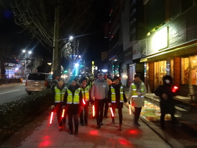 [NSP PHOTO]김홍균 순천경찰서장, 삼산파출소서 지역 주민들과 야간 합동순찰 실시