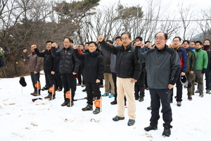 [NSP PHOTO]한화건설, 올해 수주·안전기원 산행…최광호 대표 공사 현장서 안전이 최우선