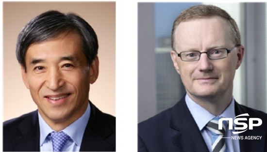 NSP통신-(왼쪽) 이주열 한국은행 총재 (오른쪽) 필립 로우(Philip Lowe) 호주중앙은행 총재