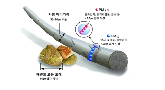 NSP통신-미세먼지는 대기중에 떠다니거나 흩날려 내려오는 10㎛ 이하의 입자상 물질을 의미한다. (경기도청)