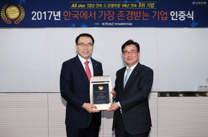 [NSP PHOTO]신한은행, 한국에서 가장 존경받는 기업 은행부문 연속 1위