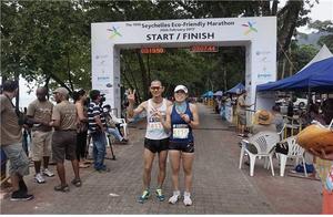 [NSP PHOTO]순천시 대표단 문선미선수, 세이셸에코마라톤대회 1위 등극