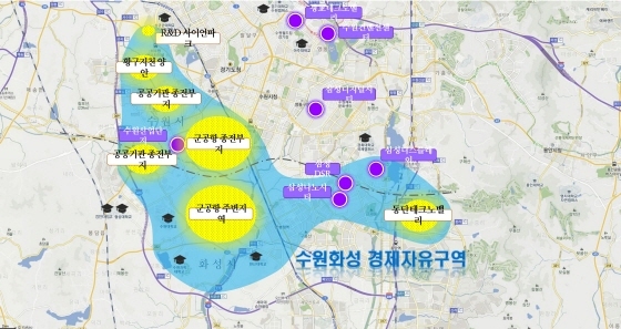 NSP통신-수원·화성 경제자유구역 예상 지역. (수원시)