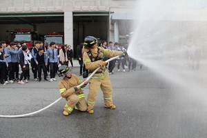 [NSP PHOTO]담양소방서,  중학교 대상 미래소방관 체험교실 운영