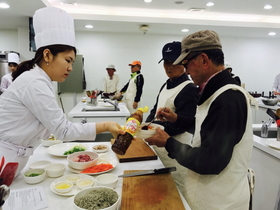 [NSP PHOTO]대구과학대 식품영양조리학부, 국가유공자 어르신들 위한 재능기부