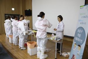 [NSP PHOTO]순천향대천안병원, 개인 보호장비 착용·탈의 시뮬레이션 교육 실시