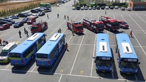 [NSP PHOTO]의왕도시공사, 버스공영차고지 합동 소방훈련 실시