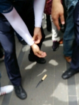 [NSP PHOTO]자유한국당 홍준표 후보 대구 유세장서 흉기 소지 여성 검거